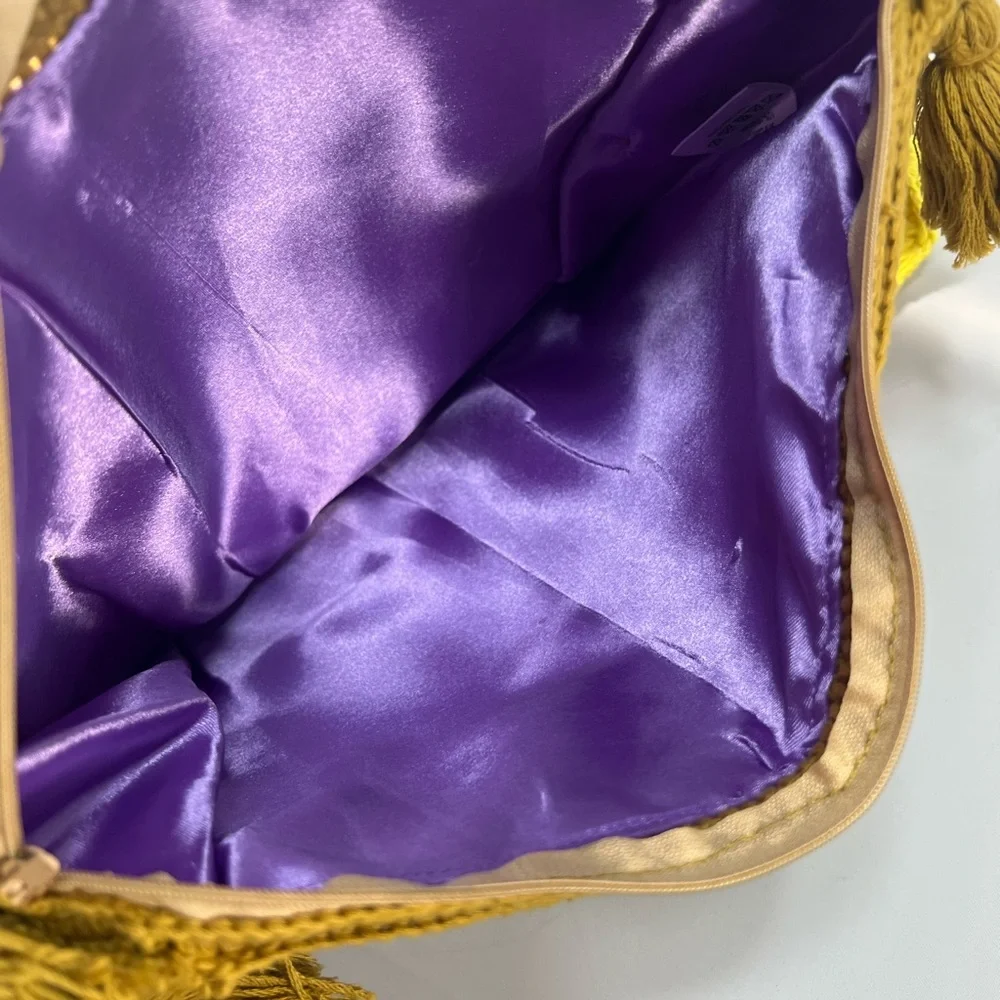 Earthbound Trading Co Granny Square Crochet Crossover Purse Bag Hippy Boho NWT - Picture 4 of 6